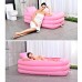 Bathtubs Freestanding Oversized Adult tub Thermal Folding PVC Inflatable Bottom Padded Thickening tub Pink Blue tub Fumigation Large Bath (Color : Pink) - B07H7J6HRP